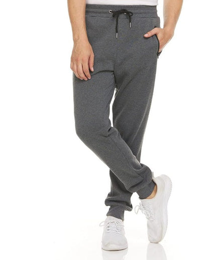 Men's Slim-fit Athletic Leggings, Casual Fleece Sweatpants With Zippered Ankle Cuffs, Solid-colored Skinny Running Pants