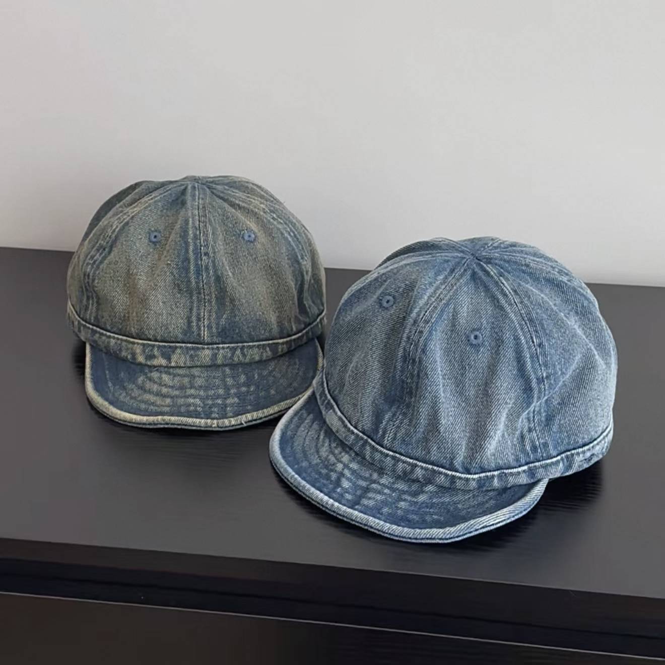 Japanese-style Retro Water-washed Gradient Brimmed Baseball Cap, Cool And Unique Glossy Board-aged Soft-top Baseball Cap With A Floppy Brim