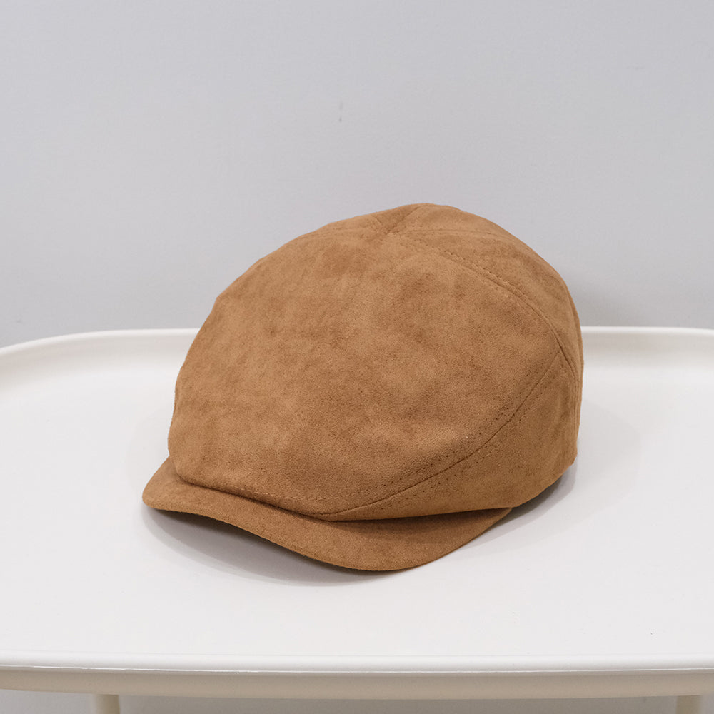 Korean Version Retro Autumn-winter Matte Soft-fur Short Brim British Casual Hat, Versatile And Flattering For Face Shape, Forward-facing Hat