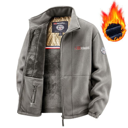 Warm Thickened Double-layer Fleece Mens Jacket