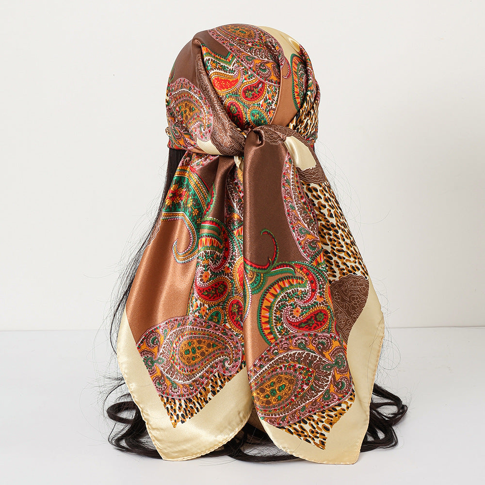 Classic Satin Womens Shawl Headscarf And Scarf