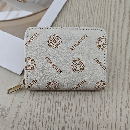 Simple And Stylish Single-zip Multi-cardholder Coin Purse