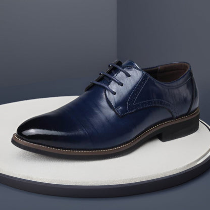 Mens Leather Shoes British-style Pointed-toe Breathable Formal Business Wear