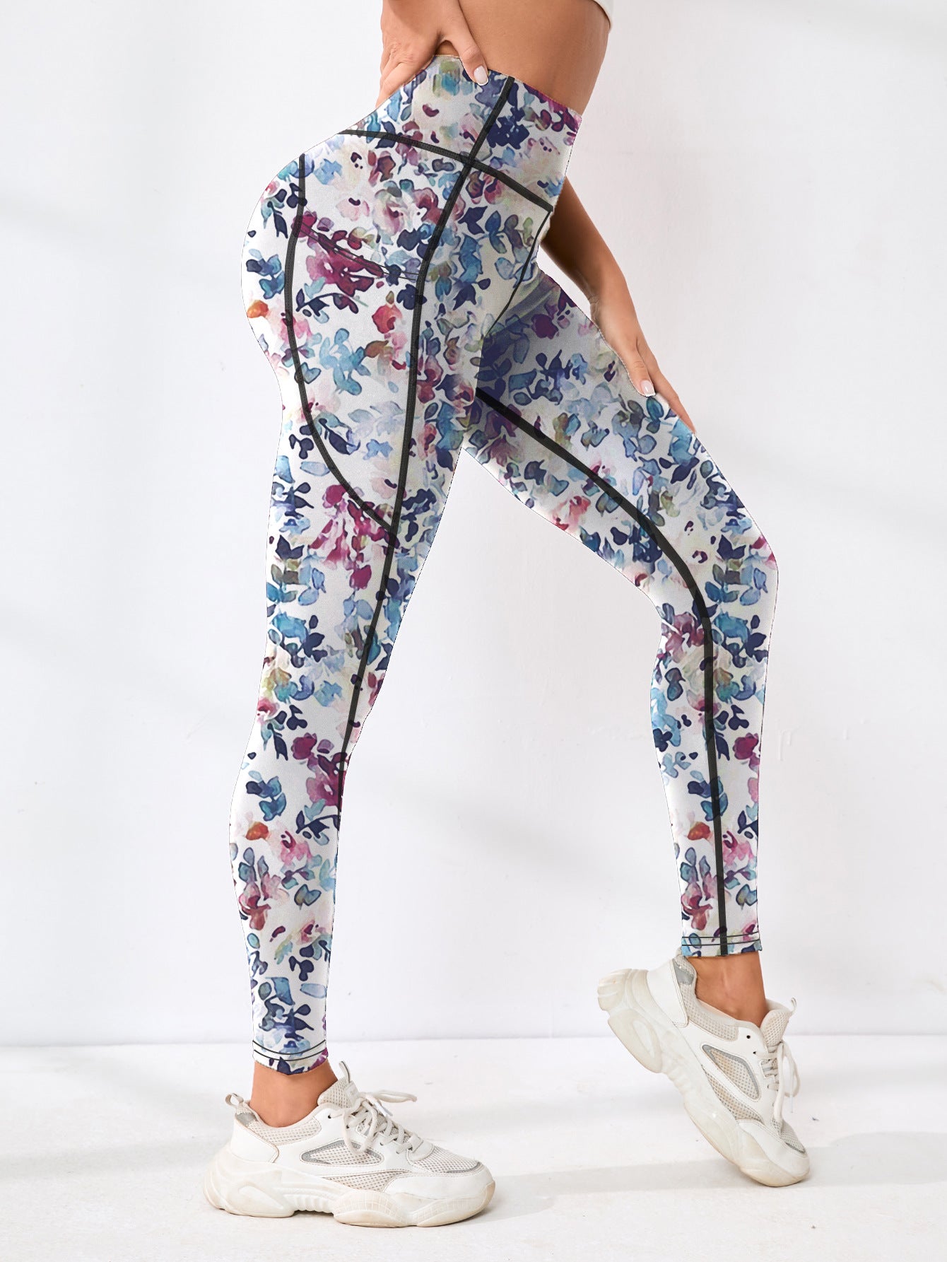 Popular Cross-Border Yoga Pants With Digital Printing, New Foreign Trade Fitness Pants, Hip-Lifting, High-Waisted, Tummy Control, Outdoor Sports Pants For Women