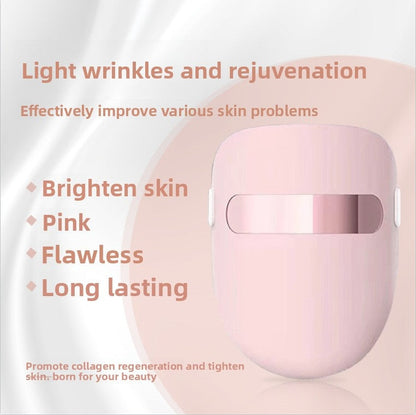 Rechargeable Beauty Mask, 7-Color Photon Skin Rejuvenation Facial Device, Red And Blue Light Face Mask