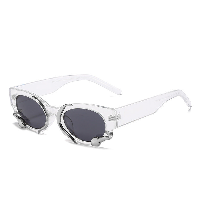 New And Same-style Three-dimensional Spirit Snake Retro Sunglasses
