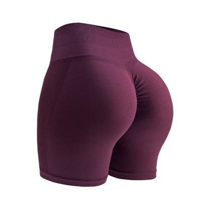 Nude Feeling Seamless High Rise Tight Gym Shorts Peach Hip Sculpting Three Length Yoga Running Workout Shorts For Women