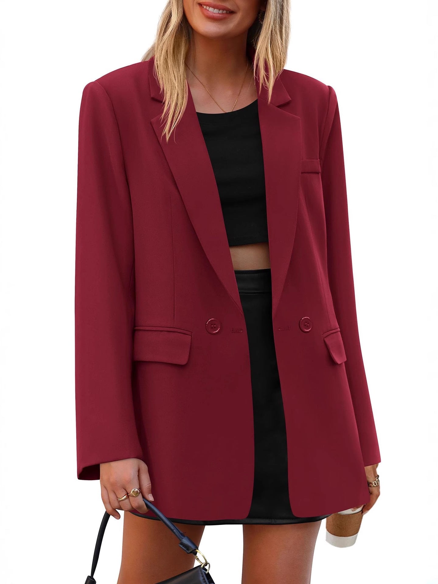 Casual Relaxed-fit Figure-flattering Versatile Commuter Blazer For Women
