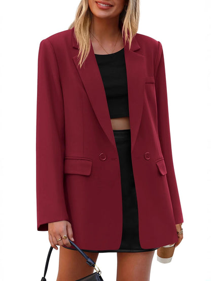 Casual Relaxed-fit Figure-flattering Versatile Commuter Blazer For Women