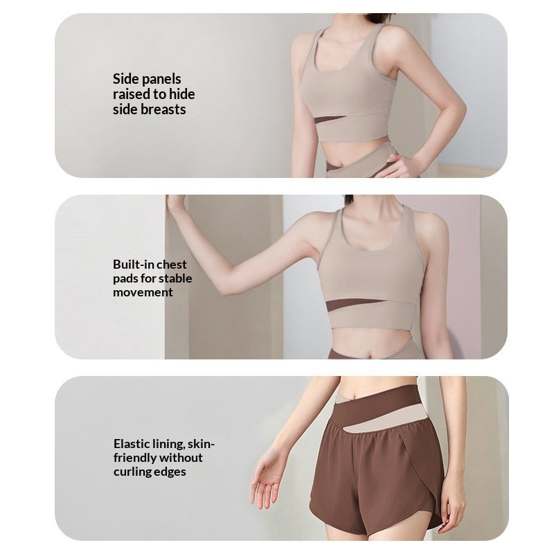 Sports Bra And High-waisted Tummy-control Shorts