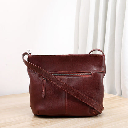 Womens Fashionable Washed-Effect Minimalist Shoulder Bag