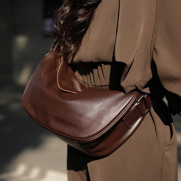First-layer Cowhide Genuine Leather Crossbody Bag
