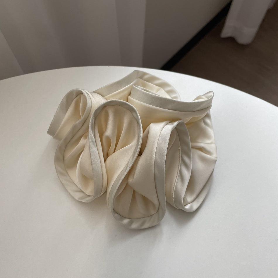 French Retro Satin Hair Ring Women's
