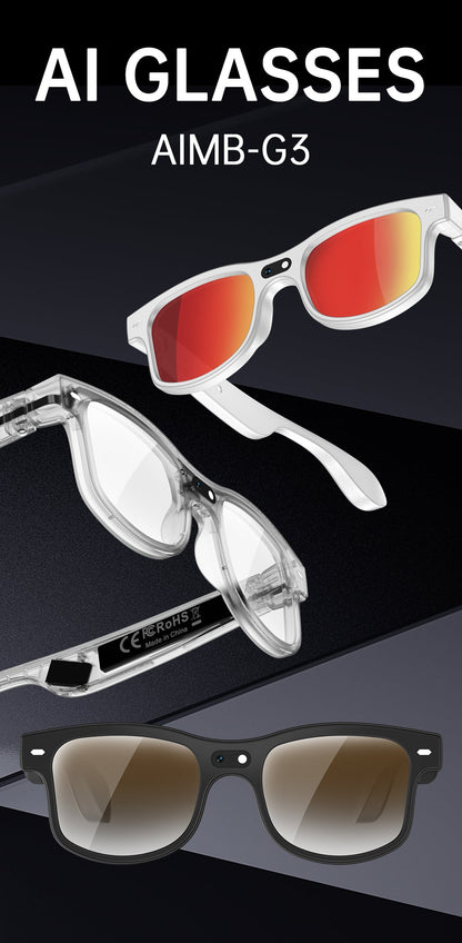 8MP AI Smart Glasses Bluetooth Sunglasses For Music Calling Translation G3