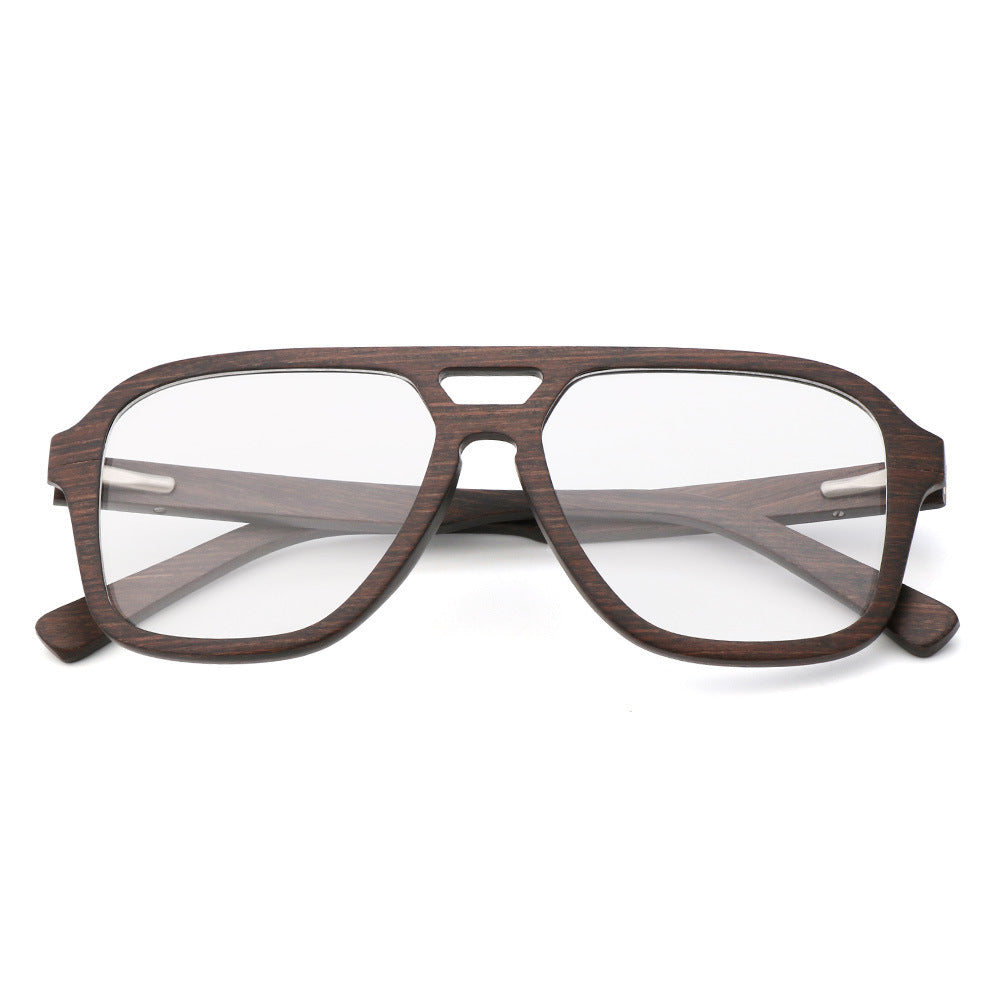 Bamboo-laminated Eyeglasses Fashionable Frame