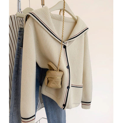 European-style Relaxed-fit Cashmere Knit Cardigan