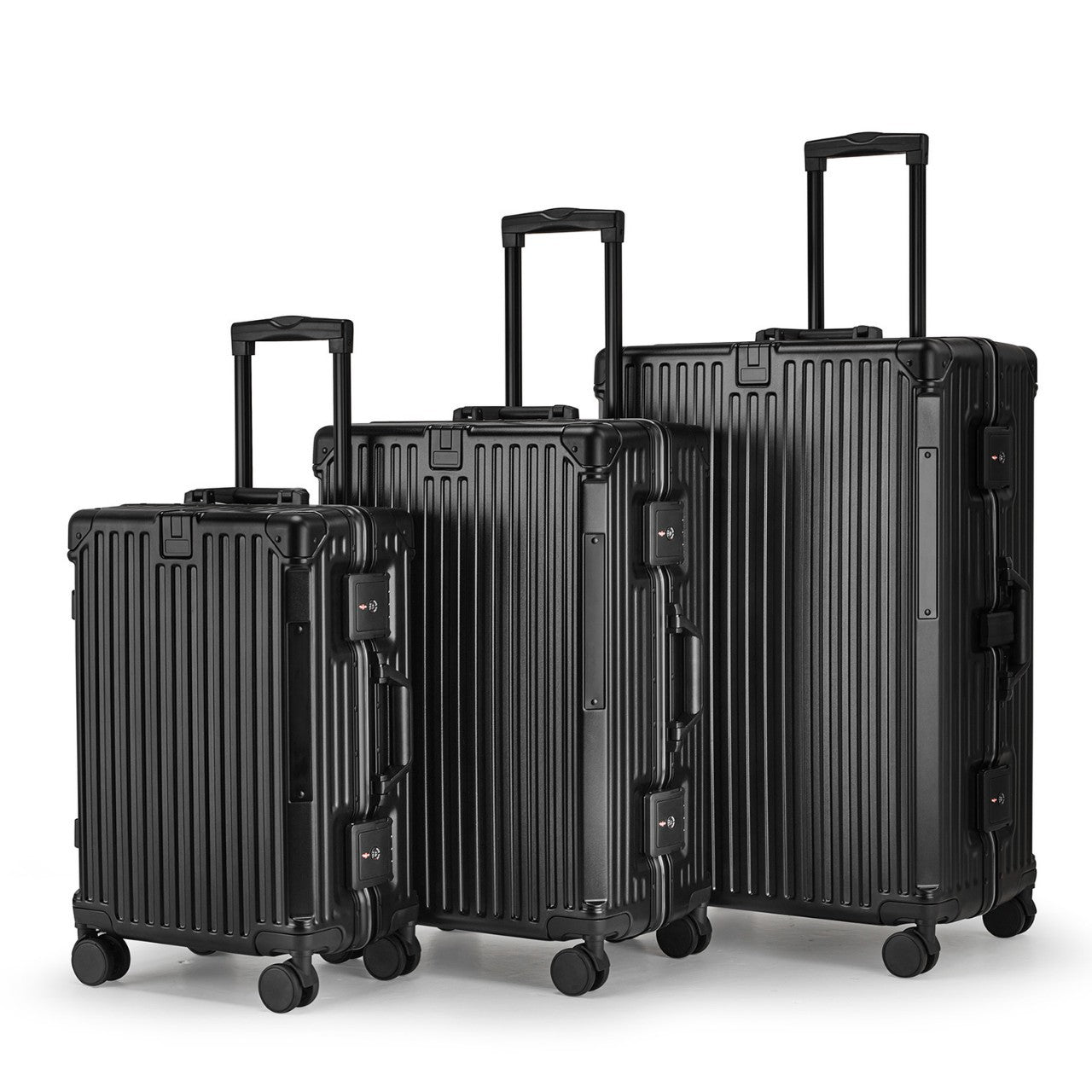 Large-Capacity Aluminum-Frame Rolling Suitcase For Business Travel