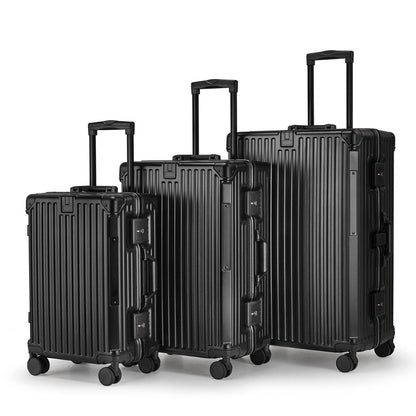 Large-Capacity Aluminum-Frame Rolling Suitcase For Business Travel