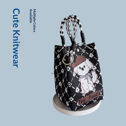 Knitted Tote Bag Commuter-friendly Handbag Simple Style