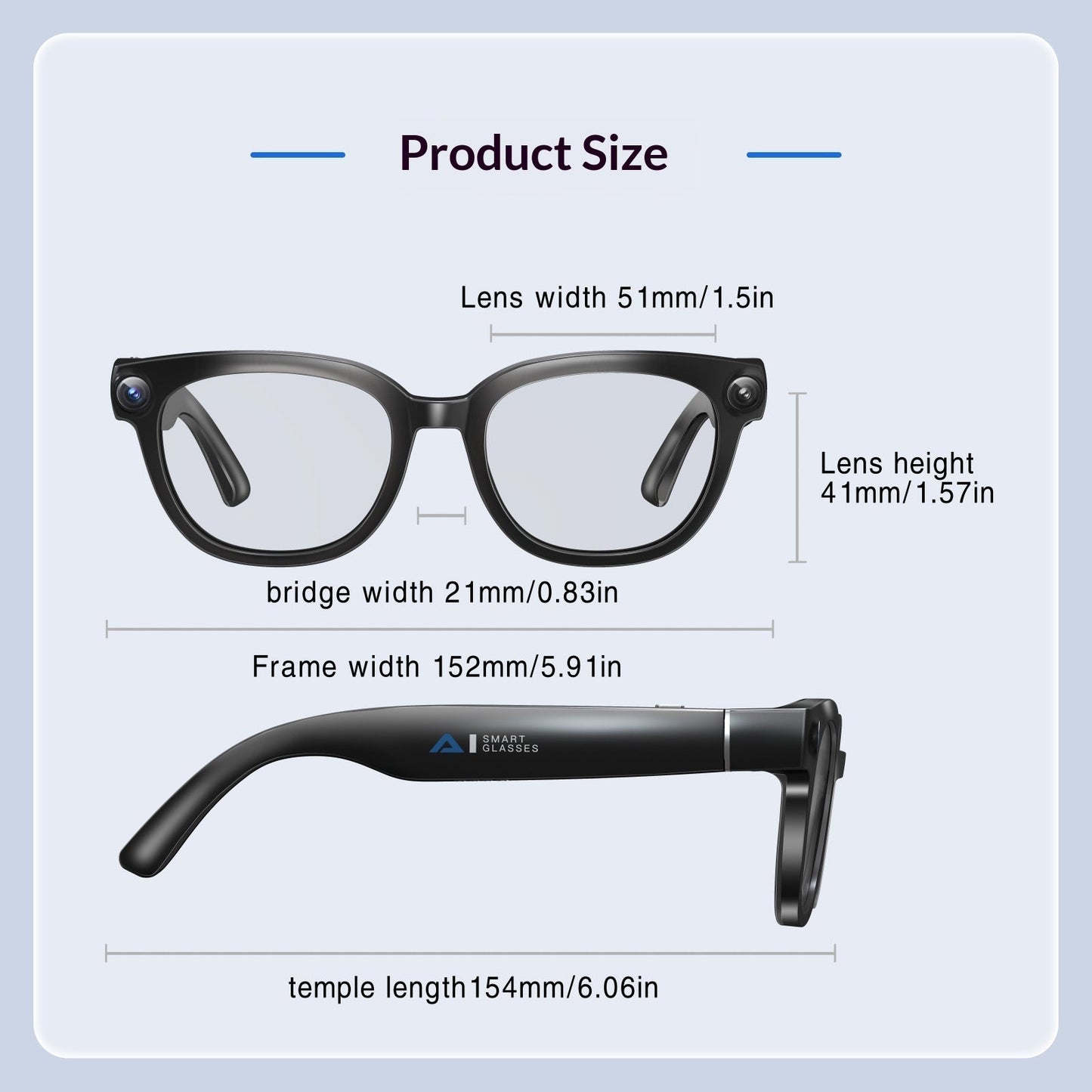 AI Smart Glasses With Ultra-high-definition Photo And Video Recording Plus Calling