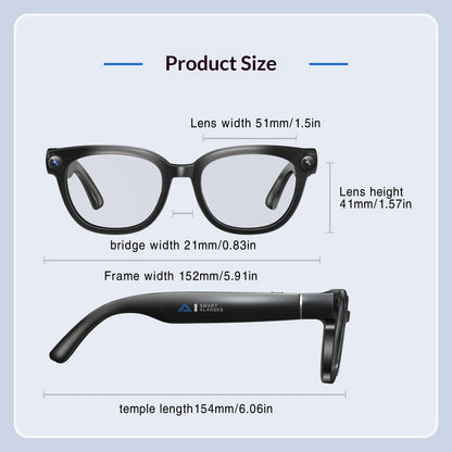 AI Smart Glasses With Ultra-high-definition Photo And Video Recording Plus Calling