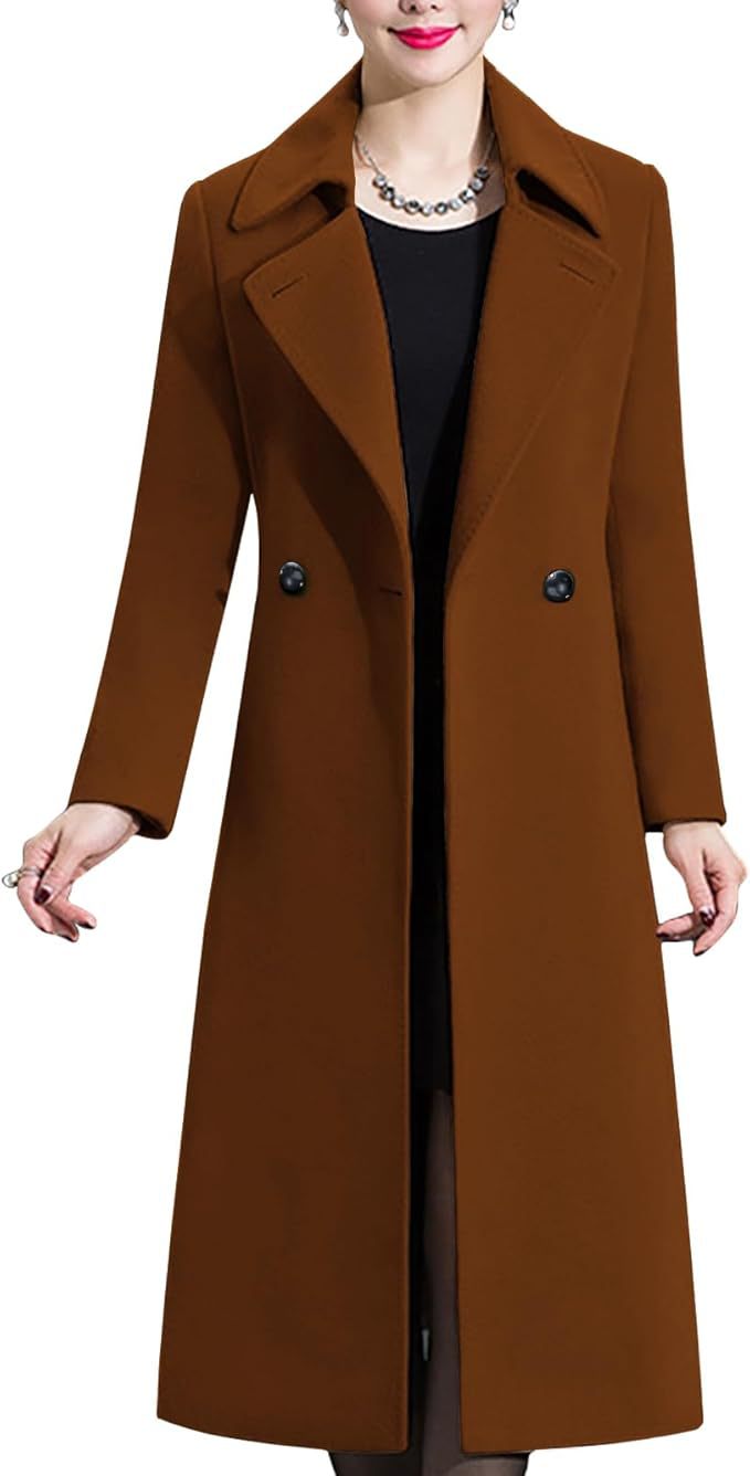 Winter Double-breasted Lapel Long Coat