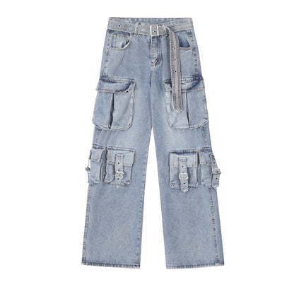 Straight-leg Relaxed-fit Workwear Denim Jeans