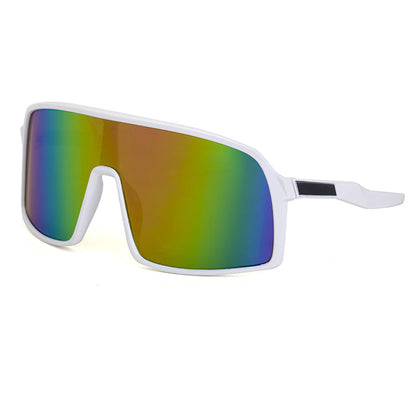 New Colorful Bicycle Windproof Cycling Sunglasses One-Piece Women's Sunglasses European And American Fashion Sports Sunglasses