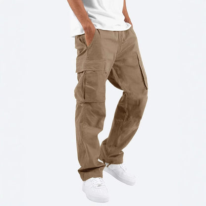 In Stock Amazon Summer New Men's Overalls European And American Independent Station Foreign Trade Drawstring Multi-pocket Casual Pants