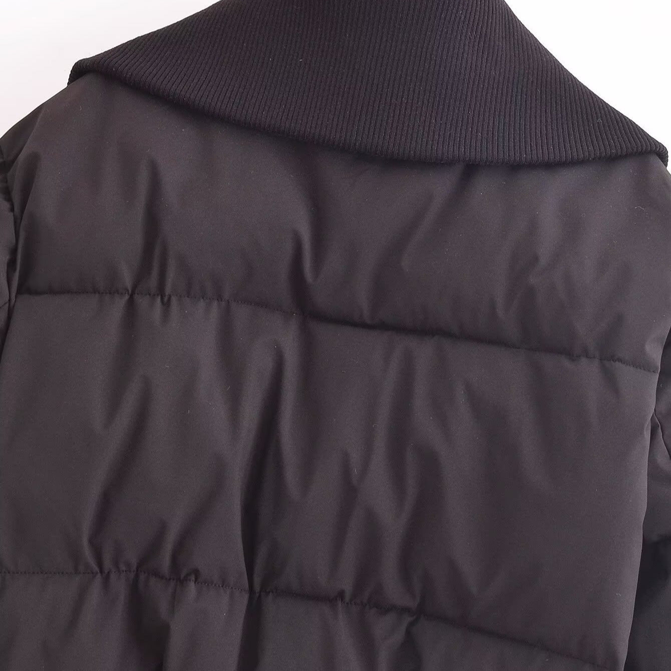 Street-style Ribbed Cotton-padded Jacket