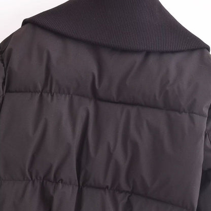 Street-style Ribbed Cotton-padded Jacket