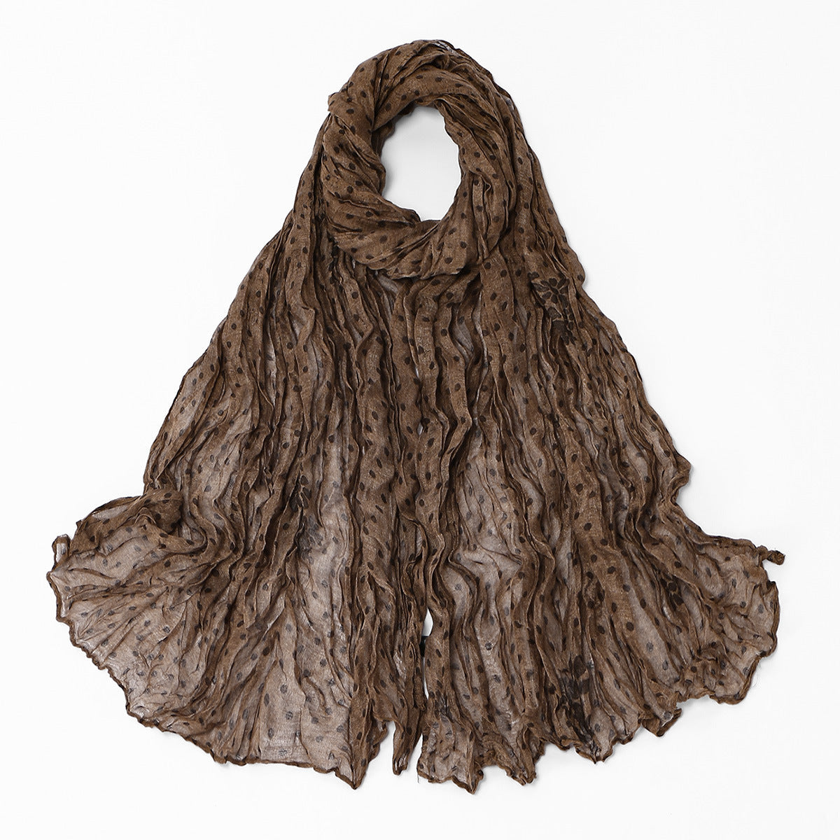 Twisted-pattern Cotton-linen Long Scarf Womens Outerwear Shawl