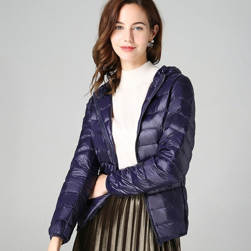 Slim-fit White Duck Down Fashion Coat