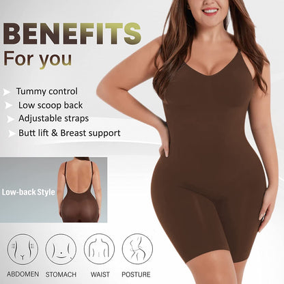 Cross-Border Summer Sexy Tummy Control, Butt Lift, Beautiful Back, Backless, Small Chest Push-Up, Slim Fit, Belly-Covering Body Shaping Jumpsuit