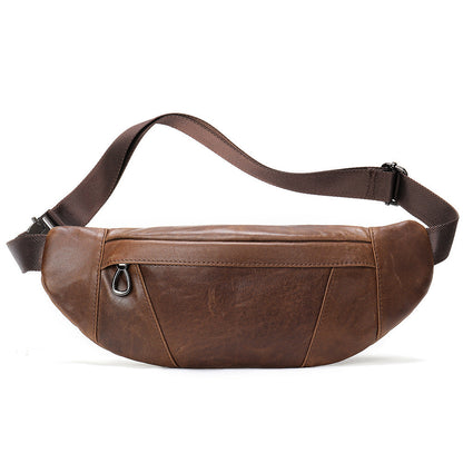 High-end Full-grain Leather Chest Bag