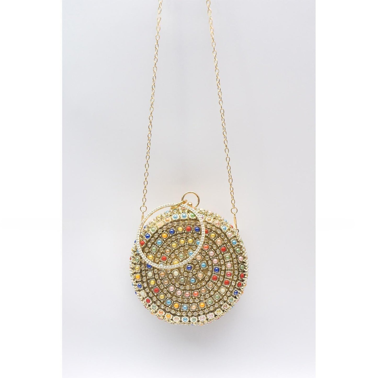 Colorful Beaded And Rhinestone Evening Clutch For Parties