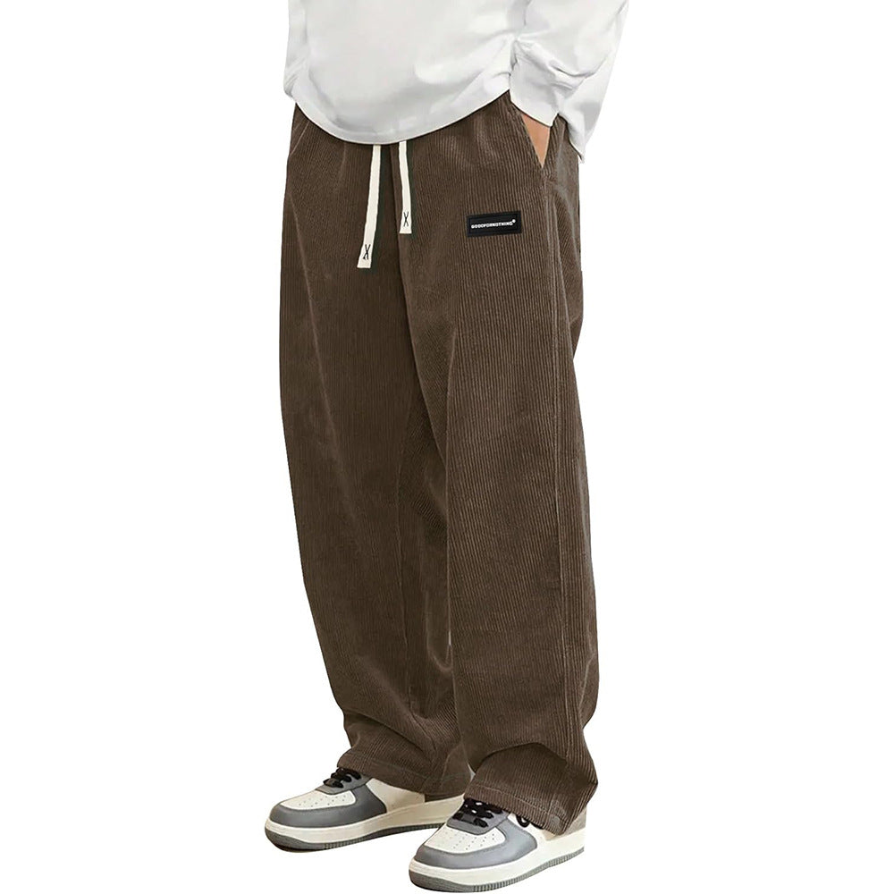 Corduroy Straight-leg Wide-leg Casual Pants