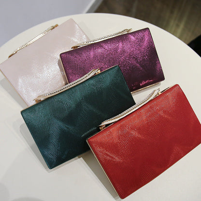 Dinner Party Fashion One-shoulder Clutch Dress All-match Small Square Bag