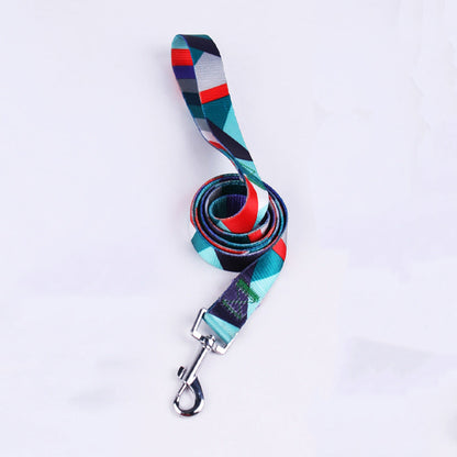 Hand Holding Rope Outing Dog Leash Dog Collar Three-piece Set