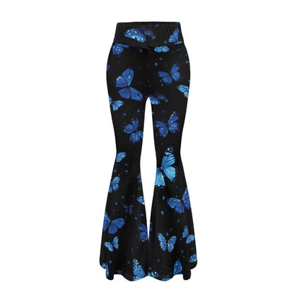 Leopard-print Hip-lifting Tight Leggings Straight-leg Bootcut Pants