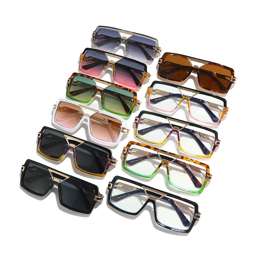 New European And American-style Color-block Sunglasses For Women