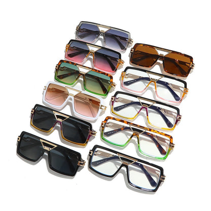 New European And American-style Color-block Sunglasses For Women