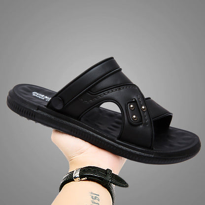 Mens Sandals Leather Platform Design Dual-purpose For Beach And Outdoor Wear