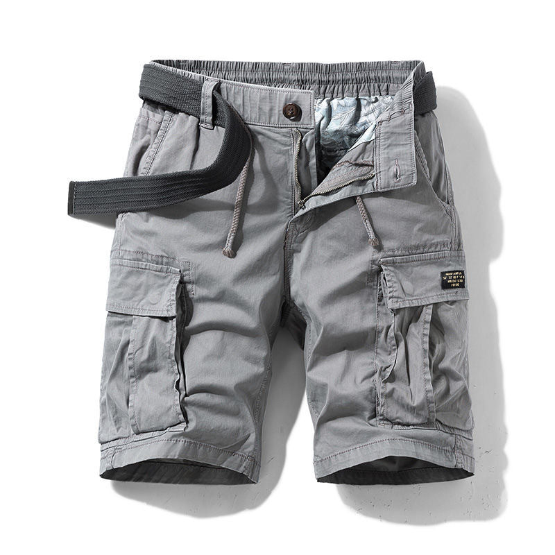 Army Green Cargo Shorts Men's Summer Japanese Style Cityboy Heavy Casual Pants Straight Vintage Pants