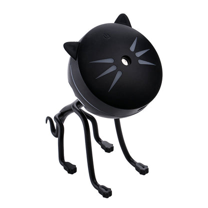 150ml Cat Ultrasonic Humidifier & LED Aromatherapy Diffuser