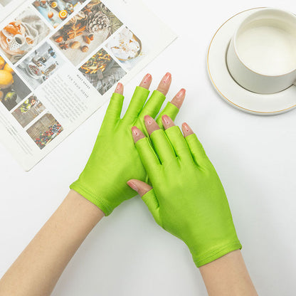 Multifunctional Half-Finger Sun-Protective Nail Art Gloves For Women
