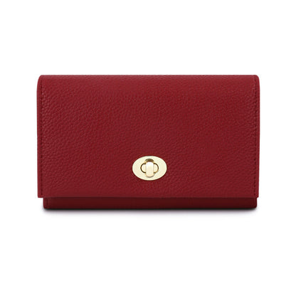 Luxury Leather Influencer-Style Womens Wallet With A Lock Closure