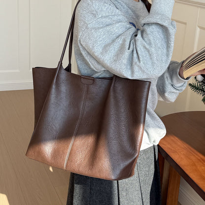 Large-capacity Soft-leather Underarm Shoulder Bag