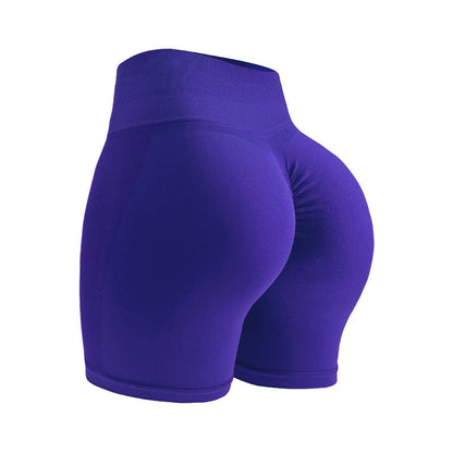 Nude Feeling Seamless High Rise Tight Gym Shorts Peach Hip Sculpting Three Length Yoga Running Workout Shorts For Women