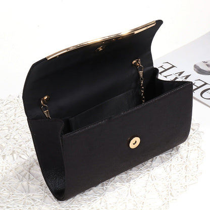 Fashionable Women's Metal Edging Temperament Evening Bag